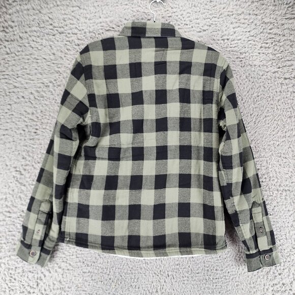 Tailor Vintage Jacket Mens Small Green Buffalo Check Sherpa Lined Shacket*NWT* - Picture 11 of 13